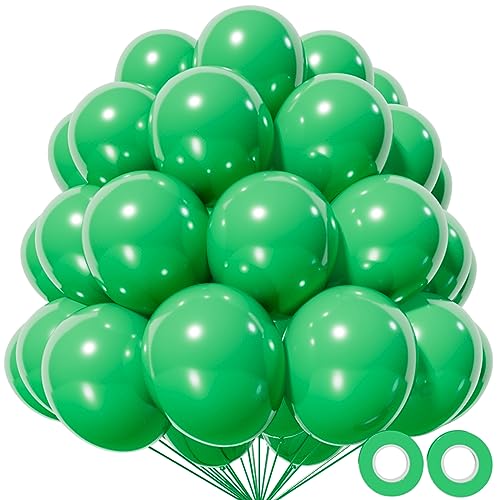 Green Balloon 110pcs, 12 Inch Thickened Latex Party Balloons Helium Bright Color for Birthday Baby Shower Wedding Party Supplies Arch Garland Decoration - color: B01-green, size: 12inch (Normal)