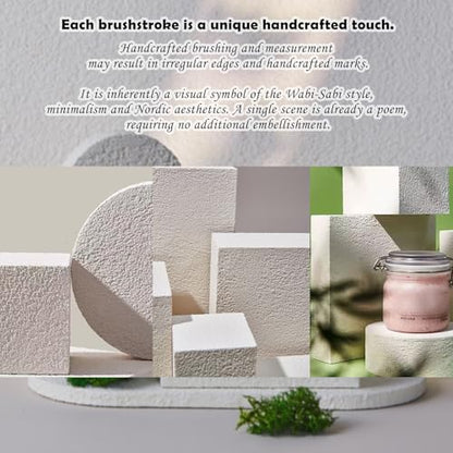 5PCS Product Photography Background Props Wooden Hand Painting Geometric Cube Waterproof Grain Textured Irregular Photos Prop for Photoshoot Cosmetics Fragrance Photo Food Jewelry - color: Elegant White
