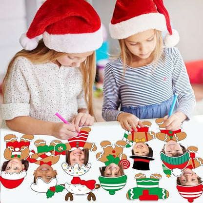 60pcs Christmas Theme Cutouts Gingerbread Man Bulletin Board Decoration Xmas Gingerbread Man Paper Cut-Outs Classroom Decor for Xmas Classroom DIY Craft Photo Wall Door Christmas Winter Party Supplies - style: Gingerbread Man