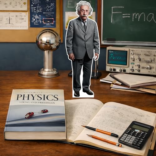 HomeJoy Life Size Cardboard Cutout Standee, Albert Einstein 4ft Standup, Historical Figure Display for Classroom, Museum, Party, Science Exhibition, or Event Decor - color: Albert Einstein, size: 4ft