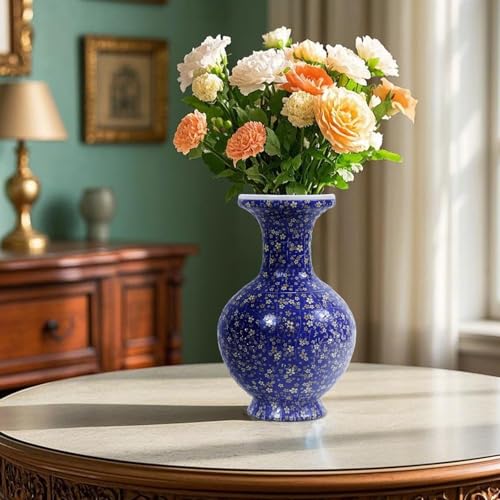 3D Puzzles Vase for Adults, 200 Pieces Plastic DIY Unique Flower Vase with LED Light, House Warming Gift Birthday Gifts for Flower Arrangements and Home Decor (C-Midnight Blue Blossom) - color: C-midnight Blue Blossom