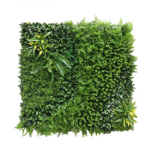 Artificial Grass Wall Panels 40"x40"-6Packs Greenery Backdrop Faux Boxwood Panel Fake Hedge for Garden Wedding Décor Outdoor Green Privacy Fence, 03 Mixed - color: #03Mixed4040, size: 40"x40"