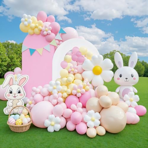 Babenest 7.2Ft Spandex Open Arch Backdrop, Fitted Double-Sided U-Shaped Wedding Arch, Round Top Chiara Stand Cover for Ceremony, Baby Shower, Birthday Party Decoration (Light Pink) - color: Light Pink