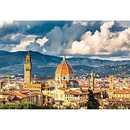 20x10ft Italy Photography Backdrop Florence Cityscape Background for Photography Vintage Buildings Mediterranean Style Backdrops European Honeymoon Travel Portrait Photo Booth Studio Props - size: 20x10ft