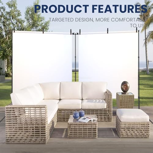 Jiang&Rong 8.5 x 20ft (H x W) Adjustable Photo Backdrop Stand Kit, Large Photography Background Stand with 308°Angle Rotatable Connector for Wedding, Birthday, Party