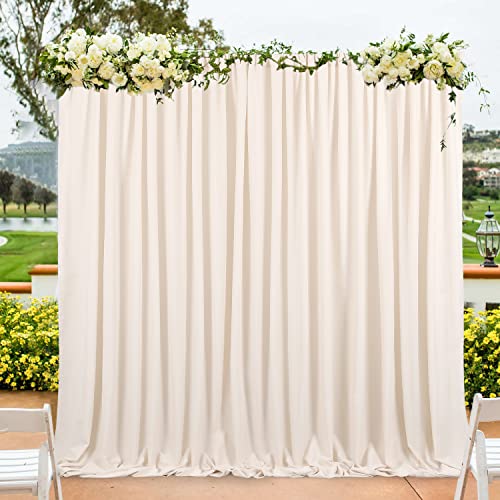 MoKoHouse 10ft x 8ft Champagne Backdrop Curtains for Parties Deep Champagne Backdrop Drape for Birthday Wedding 2 Panels 5ft x 8ft - color: Deep Champagne, size: 5ft x 8ft 2 Panels