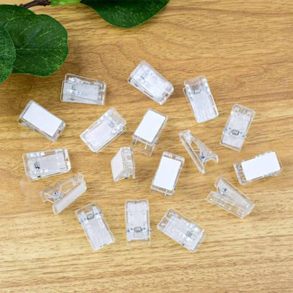 20 Pieces Self Adhesive Clips for Photo Sticky Clips for Wall Tapestry Wall Hanging Clips Sticky Spring Clips for Office Home Clear Plastic Sticky Clip for Poster Paper Self-Adhesive Clips for Hanging