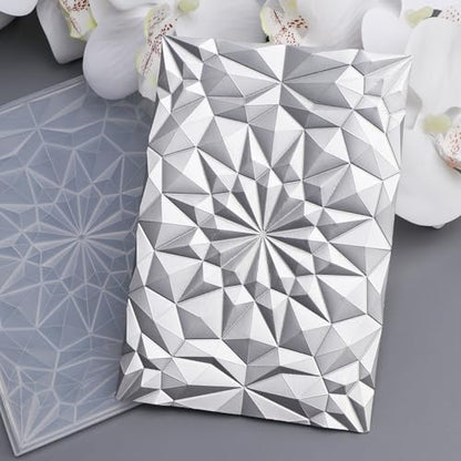 Briartw 3D Embossing Folder for Card Making Adding Textured Detail to Paper Crafting 6.3x4.5inch Clear Texture Plate Perfect for Heavyweight Cardstock (≥250gsm/92lb),Low-Poly Art Texture Template - color: Low-Poly Art
