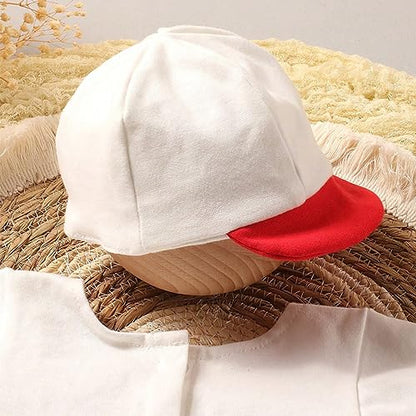 Newborn Baby Photo Shoot Props Girl Boy Crochet Knit Hat Costume Stripe Hat Pants Overalls Photography Props - color: White a