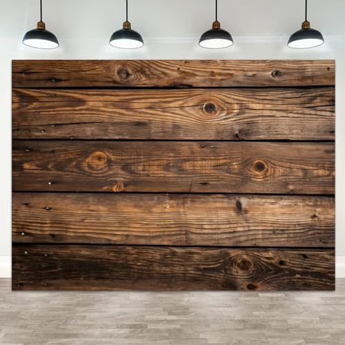 5x3ft Wood Backdrop Brown Old Vintage Rustic Wooden Wall Photography Background Baptism Baby Shower Kids Birthday Banner Decorations Wedding Party Bridal Shower Portrait Photo Booth Prop - color: color 12, size: 5x3ft