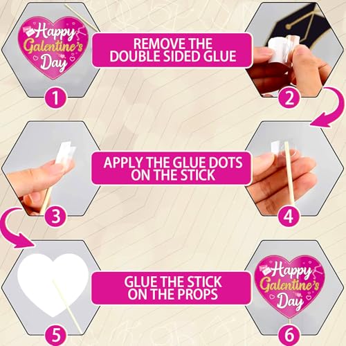 Galentines Day Decorations Photo Booth Props Galentines Day Party Favor Photo Booth Props Valentines Day Decor Kit for Ladies Girls Galentines Party Valentine's Day Party Birthday Party Supplies