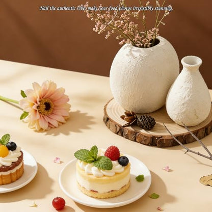 7PCS Product Photography Props: Small Product Photoshoot Props-Hand Painting Texture Photo Props for Jewelry Cosmetics Mini Items Picture - color: beige