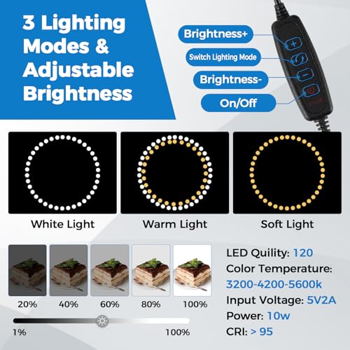 Photo Light Box, 12/16/20/24/32 Inch Photography Light Box with CRI>95 120 Light Beads. Dimmable Shooting Tent Kit with White and Warm Light. 6 Color Backdrops Photo Booth for Studio Products Display - size: 12" x 12" x 12"