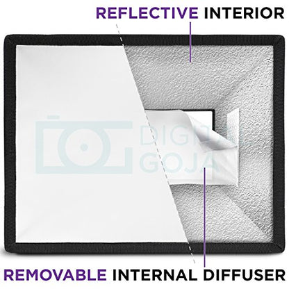 Flash Diffuser Light Softbox 9x7” by Altura Photo (Universal, Collapsible with Storage Pouch) for Canon, Yongnuo and Nikon Speedlight - size: 9x7"