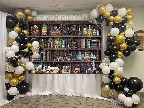 Mad Scientist Laboratory Backdrop for Halloween Magic School Background Spooktakular Creepy Skull Poison Apothecary Witch Kitchen Hallowmas Party Banner (10x8FT(120x96 inch)) - size: 10x8FT(120x96 inch)