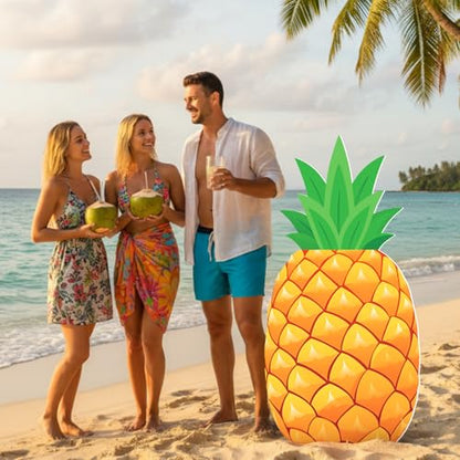Capoda 59" Large Pineapple Cardboard Cutout Stand-up Photo Prop, Summer Cartoon Birthday Party Decorations, Pineapple House Props for Summer Photography Background Supplies Favors - style: Pineapple