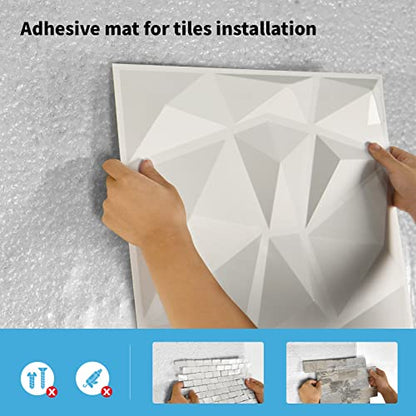 Art3d Adhesive Tile Setting Mat, Double-Sided Tape Sheet for Crafts, Arts, DIY Projects, 12in. X 360in. Damage-Free, Residue-Free - size: 12in. X 360in.