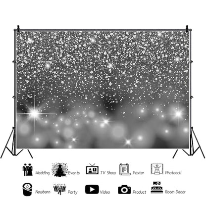 12x8ft Diamond Silver Glitter Backdrop White Gray Grey Sequins Bokeh Photography Background Wallpaper Decorations 18th 20th 30th Birthday for Adults Wedding Birdal Shower Photo Video - size: 12x8ft