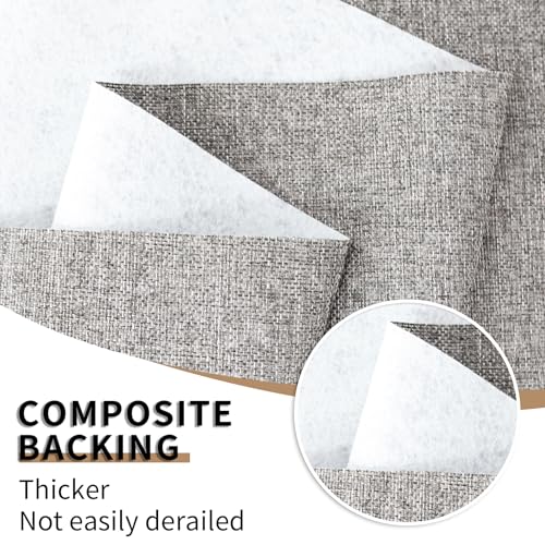 Heavy Linen Fabric 40x57 Inches, 1.2mm Thickness, Plain Solid Color Cloth for Embroidery, Clothing, Sewing - Linen Texture Material(Light Grey) - color: Light Grey, size: 40x57IN