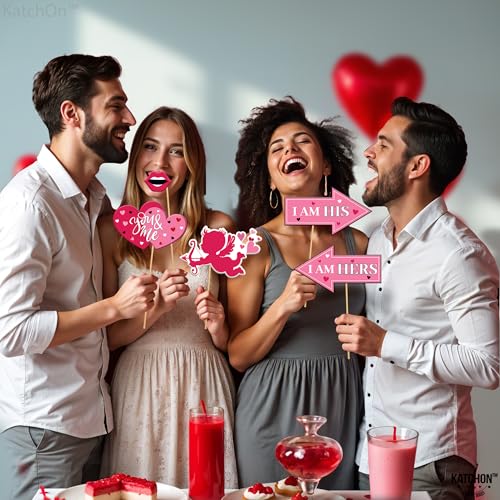KatchOn, Pink Valentines Day Photo Props - Huge, Pack of 35 | Valentines Photo Booth Props for Valentines Day Decorations | Valentines Photo Props, Valentine Decorations | Galentines Day Decoration - color: Pink Cupid