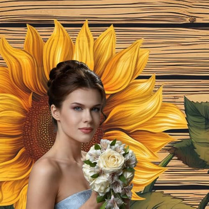 Paint Wooden Board Sunflower Backdrop Background for Photography 5x7ft Photobooth Professional Photo Backdrop Curtains Video Photography Studio Photo Backgrounds Banner Booth Background Screen Parties - color: Paint Wooden Board Sunflower