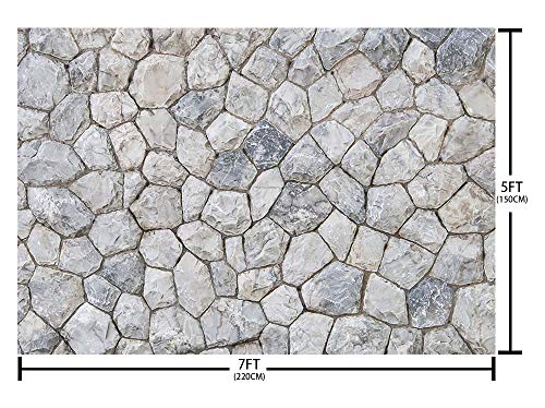 MEHOFOND 7x5ft Brick Stone Wall Photography Background Home Decor Party Photo Shooting Birthday Party Decoration Backdrop Banner Studio Photo Props - size: 7x5ft