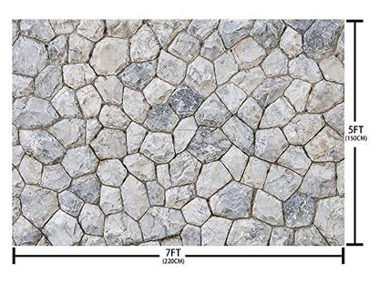MEHOFOND 7x5ft Brick Stone Wall Photography Background Home Decor Party Photo Shooting Birthday Party Decoration Backdrop Banner Studio Photo Props - size: 7x5ft