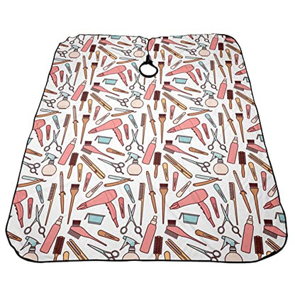 Custom Waterproof Barber Cape Personalized Text Barber Shop Salon Cape for Men Customized Hair Cutting Cape - color: 1