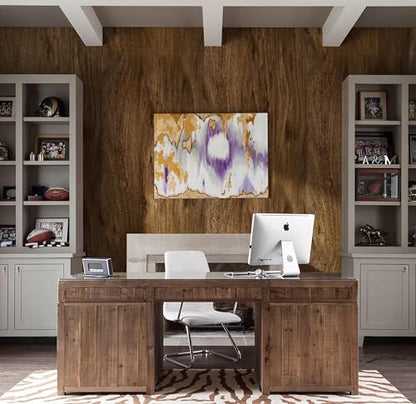 Erfoni Wood Contact Paper Faux Wood Peel and Stick Wallpaper 17.7inch x 394inch Brown Wallpaper Peel and Stick Wood Vinyl Wrap for Countertop Wood Grain Contact Paper Brown Self Adhesive Wall Paper - color: Brown Wood, size: 17.7" x 394"