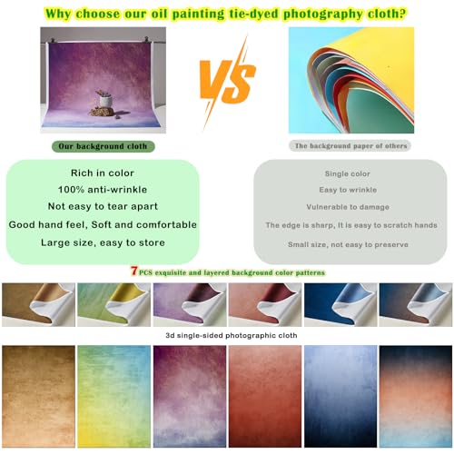6PCS Non-Wrinkle Product Photography Backdrops: Tabletop Photo Backdrop Gradient Cloth, 31x21in Flat Lay Seamless Props for Food Jewelry Cosmetics - color: gradient