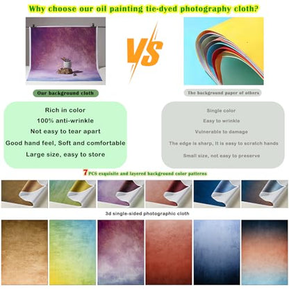 6PCS Non-Wrinkle Product Photography Backdrops: Tabletop Photo Backdrop Gradient Cloth, 31x21in Flat Lay Seamless Props for Food Jewelry Cosmetics - color: gradient