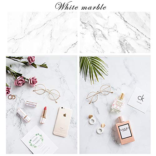 Food Photography Backdrops Paper 4 Pack Kit 22x34Inch/ 56x86cm Double Sided Photo Background Rolls Marble Wood Flat Lay for Product Jewelry Tabletop Prop Pictures, 8 Patterns, Double Side Backdrop-25