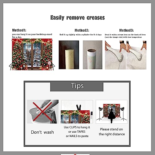 8x6ft Winter Christmas Photography Backdrop Xmas Rustic Wooden Window Full Moon Night Background Baby Kids Party Decorations Portrait Cake Table Banner Photo Studio Props 229 - size: 8x6ft
