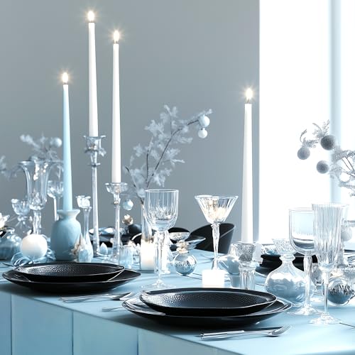 Just Shimmer 2Pcs Light Blue Foil Metallic Tablecloth Shiny Party Table Cloth 54" X 72" Disposable Rectangle Decoration for Thanksgiving Christmas Graduation Birthday Pary - color: Light Blue
