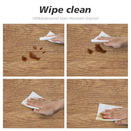 Wood Texture Background Fitted Oval Tablecloth, Elastic Edge Tables Cloth, Washable Table Cover, Kitchen and Dining Tablecloths Protector, Fits 42"x60" Oval TablesStyle 50 - color: Wood Texture -13, size: 60" x 42" (Oval)