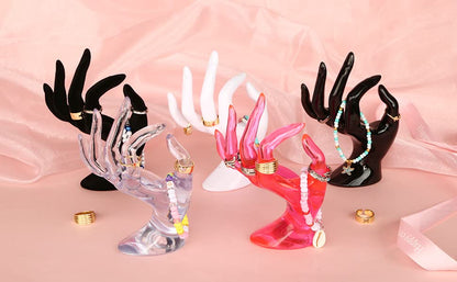 Jewelry Display Holder Bracelet Ring Watch Stand Support Holder Stand (Pink) - color: Pink