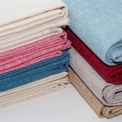 Linen Fabric by The Meter 39"x57" Soft Natural Craft Material Pre-Cut Linen Upholstery Fabric for Tablecloth Bags Pillow Cushion Cover Sewing Sofa Cloth (Beige, 39"x57") - color: Beige