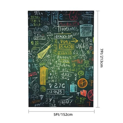 Math question Backdrop Background for Photography 5x7ft Photobooth Professional Photo Backdrop Curtains Video Photography Studio Photo Backgrounds Banner Booth Background Screen Parties - color: Math Question