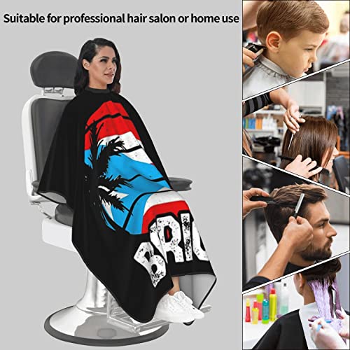 Puerto Rico Barber Cape With Adjustable Closure, Hairdressing Haircut Apron Barber Cover Gown For Hairdresser Styling Home - color: Boricua