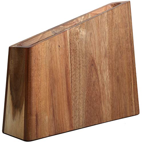 Resafy Magnetic Knife Wooden Block Knife Display Holder Rack Double Side Magnetic Stands with Strong Enhanced Magnets Kinves Strip Magnetic Knife Holder - color: Brown