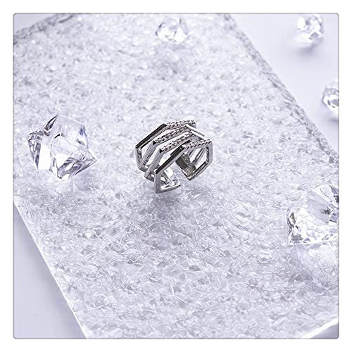 Photo Background Props Acrylic Mirror Cosmetic Shooting Accessories Transparent Water Ripple Background Photography Backdrops Decorations (Square15cm,4Pcs)