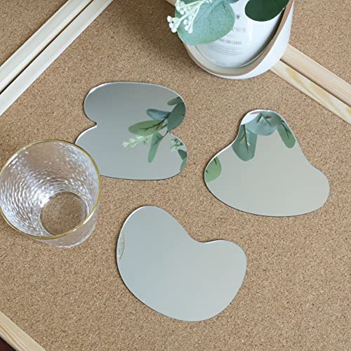 mollensiuer 3 Pieces Geometric Shape Acrylic Photo Props Mirror Products Photography Background Decorations Pose Product Props