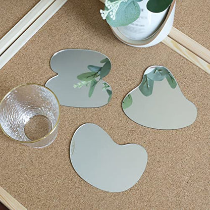 mollensiuer 3 Pieces Geometric Shape Acrylic Photo Props Mirror Products Photography Background Decorations Pose Product Props