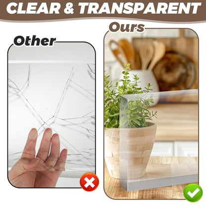 1 Pack 8 x 8 x 1 Inch Acrylic Block for Display, Acrylic Base Stand, Clear Polished Acrylics Cube, Trophy Base Jewelry Display Stand Pedestal Stand for Collectibles Jewelry Props Plant Display