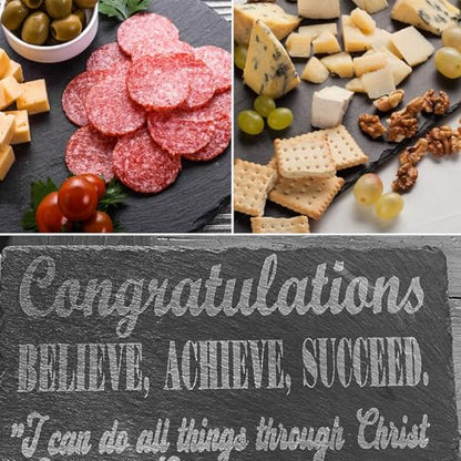 4 Pack 12 x 12 Inch Slate Cheese Boards, Black Square Slate Charcuterie Boards, Natural Charcuterie Stone Plates for Parties, Gifts, and Special Events, Cheese, Sushi, Food. - size: 4 Pack 12 x 12 Inch