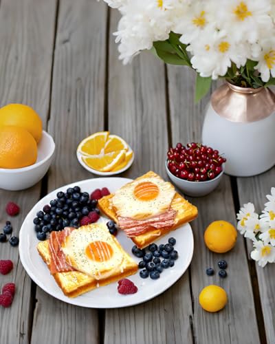 1Pc Artificial Fried Egg Toast Realistic Fake Toast Bread Simulation Bread Slice Model Photography Prop for Home Kitchen Party Shop Display Decoration