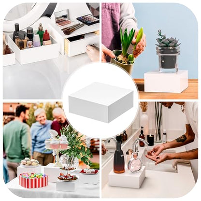 Acrylic Dessert Stand,Buffet Risers, Food Risers, Multi-Purpose Cake Stand for Parties, Weddings, Birthdays, Catering, Jewelry, Collectibles (White, 8"x9"x10") - color: White, size: 8''x9''x10''