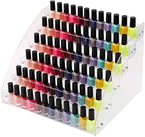 6 Tiers Acrylic Essential Oil Display Rack Nail Polish Organizer Plastic Collection Container for Paints Dropper Bottle Makeup Tabletop Desktop Retail Store Shelf Storage Case Stand Fair Show Holder - size: 6 Floors