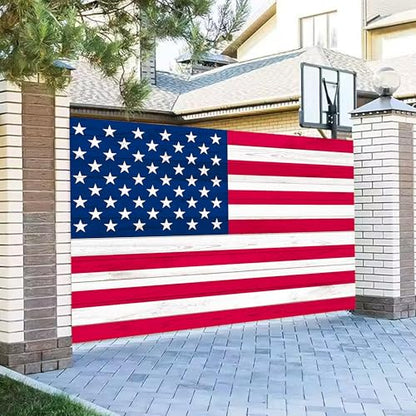 American Flag Backdrop 10x6 FT 4Th of July Independence Day Patriotic Photo Backdrops Rustic Brown Wooden Board Background Large Floor Wall Photo Booth Party Banner Anniversary Supplies - color: Red 3, size: 10x6 FT