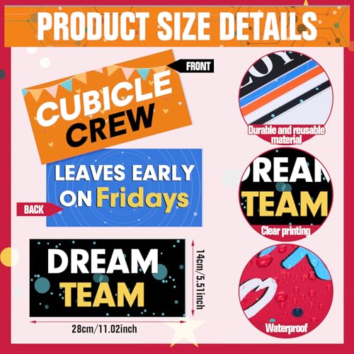 24 Designs Office Party Photo Booth Props Double Sided 11x5.5 Inch Photo Booth Props Corporate Party Water Proof Funny Adult Work for Office Work Celebration Activity Team Parties Gatherings - color: Colorful, style: Office
